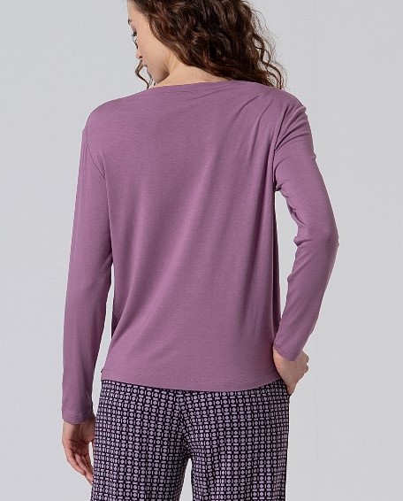 Loose Fit T Shirt Plum 