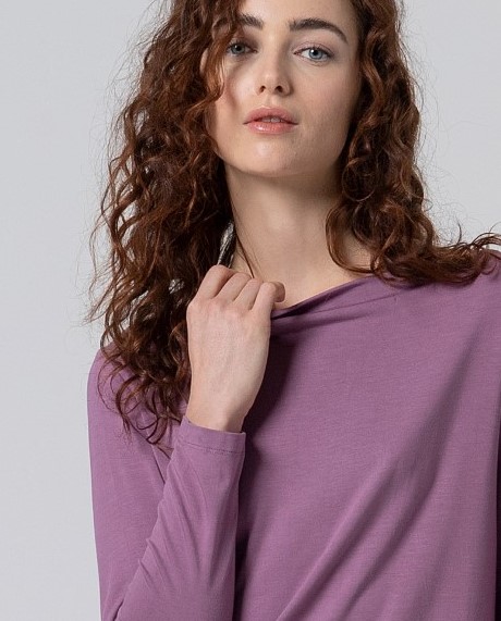 Loose Fit T Shirt Plum 