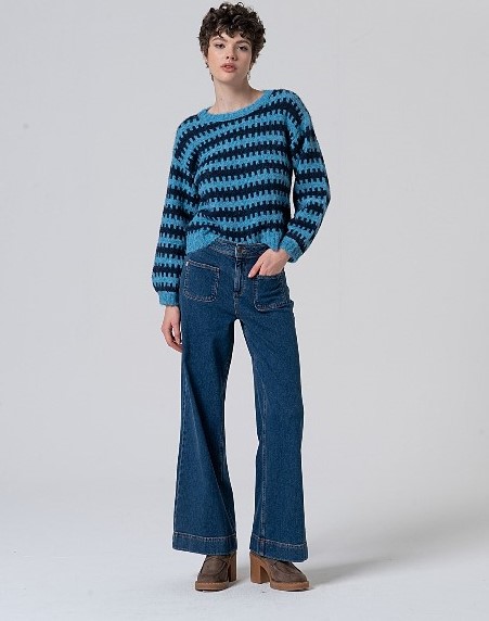 Wide pants Indigo