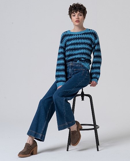 Wide pants Indigo