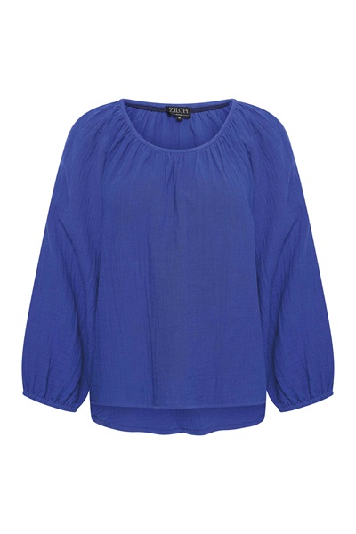 Blouse Roun Neck Royal Blue