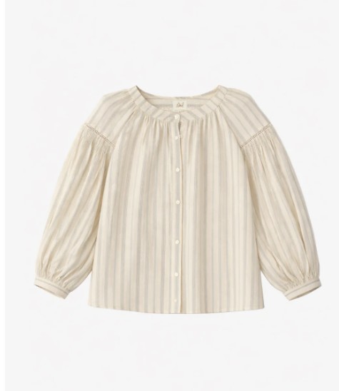 Blouse Roundneck printed With Stripes