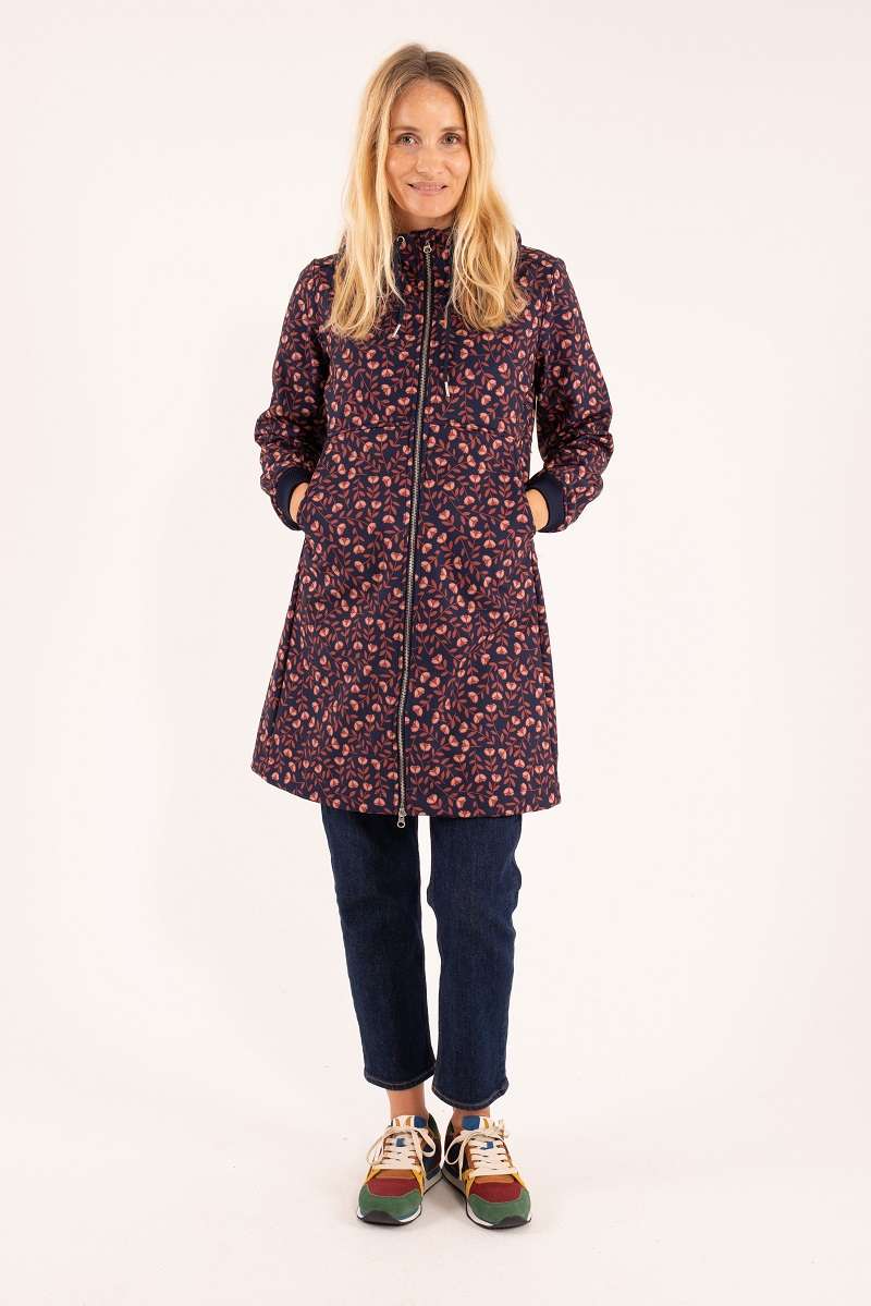 Line Softshell Navy Pink Rust