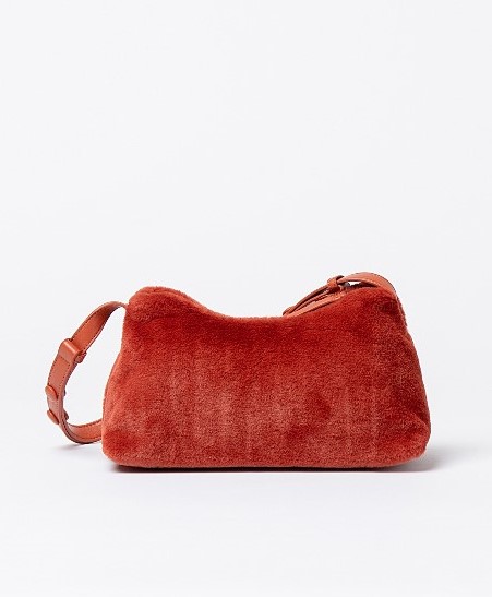 Faux Fur bag With Multi Position Handle Tile