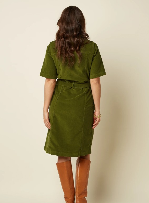 Kate Dress Baby Cord Posey Green