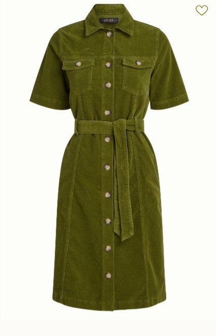 Kate Dress Baby Cord Posey Green