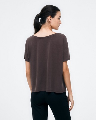 Wide T Shirt Brown