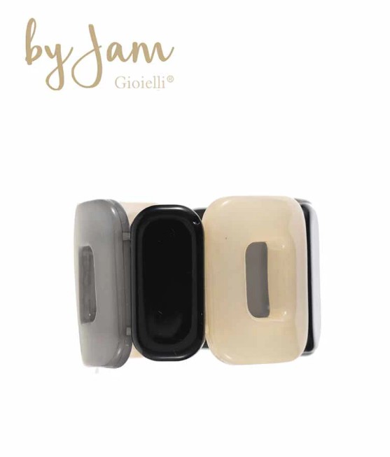 Armband Zwart Grijs Ecru Tinten