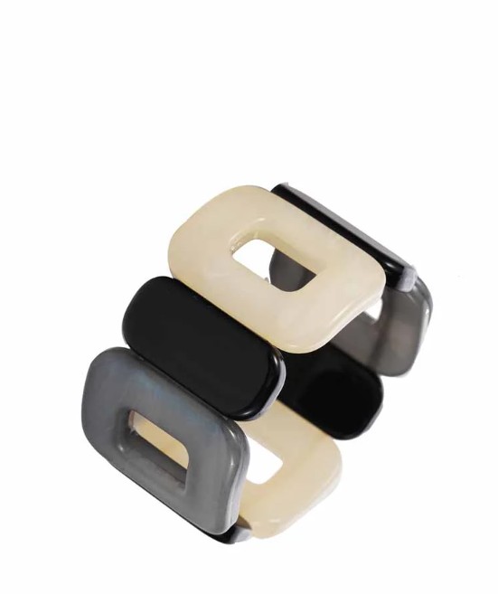 Armband Zwart Grijs Ecru Tinten