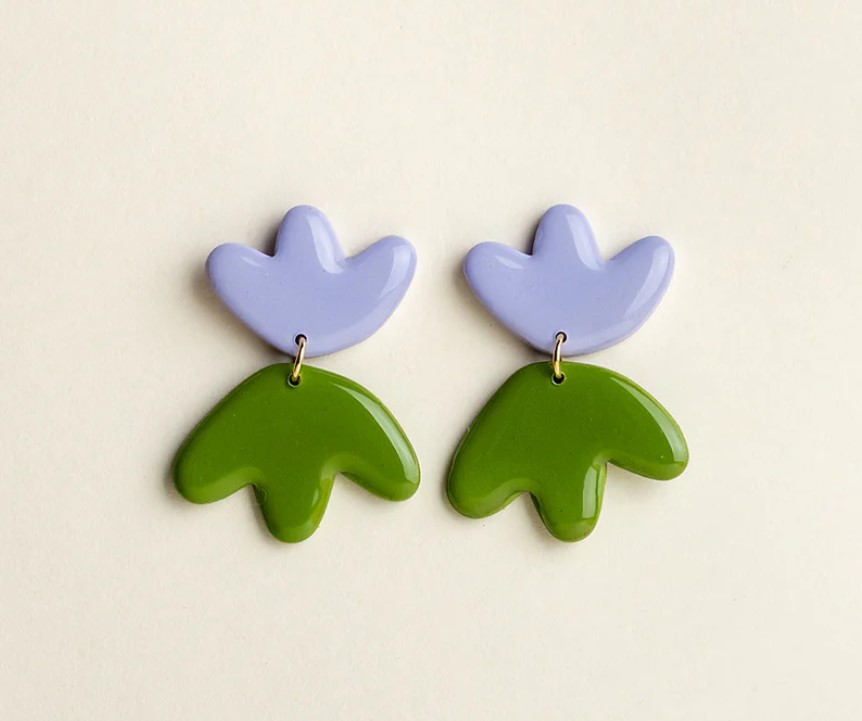 Earrings Frances Mist/Olive 