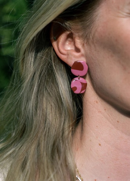 Earrings Doris Rose Burgundy 