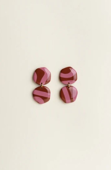 Earrings Doris Rose Burgundy 