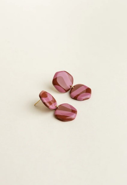 Earrings Doris Rose Burgundy 