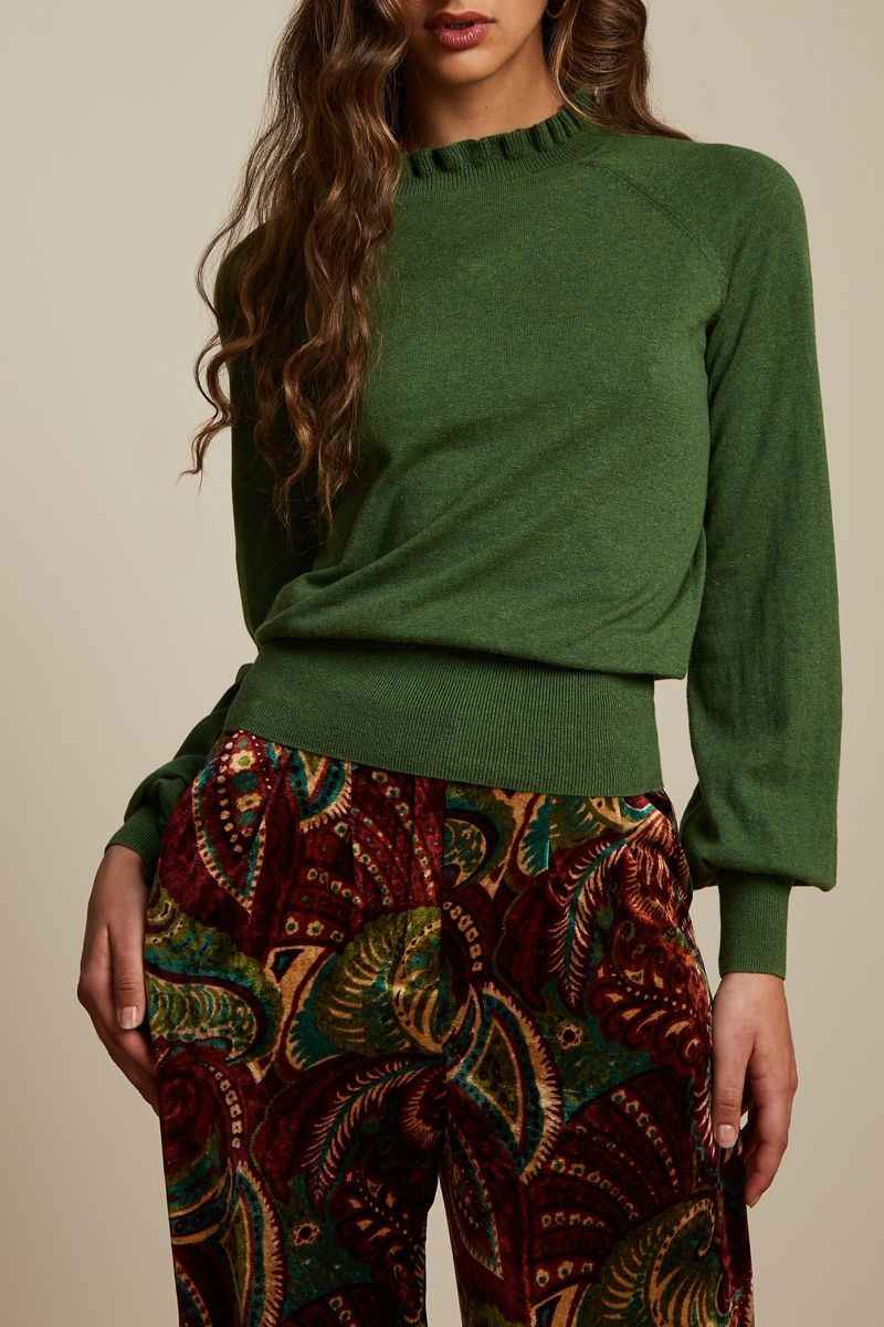 Izu Bell Top Cocoon Kale Green