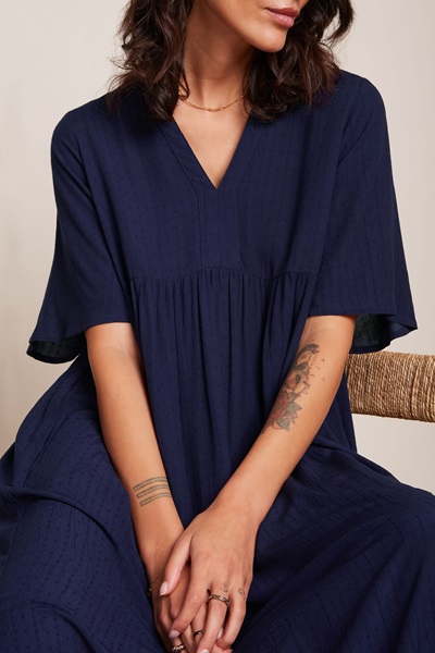 Ivana Dress Tortoise Evening Blue
