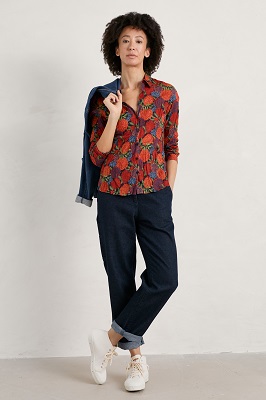 Larissa Shirt Dahlia bed Maritime