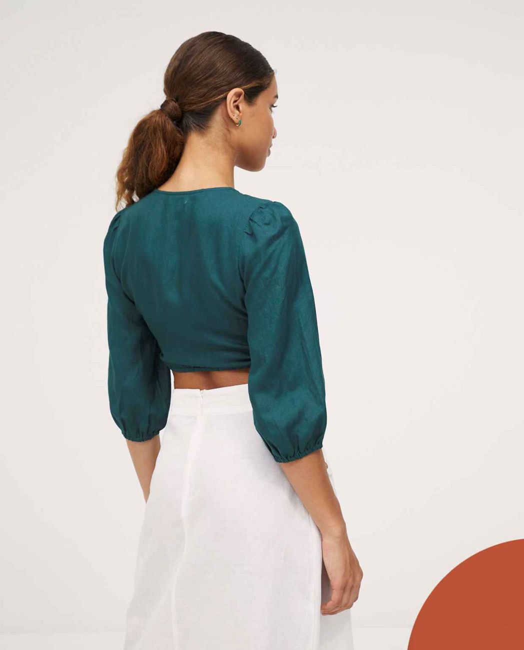 Top With Knot In The Chest Khaki