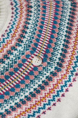 Sweet Pea Cardigan Fence Floral Wild Berry