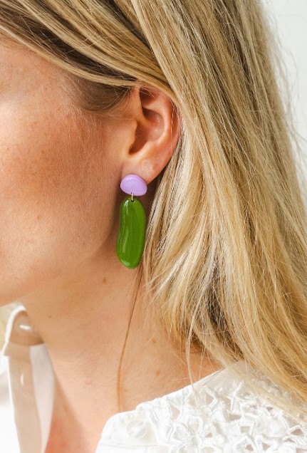 Earrings Nora Olive Lavender
