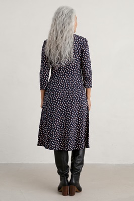 Enor Dress Little Leaves Maritime