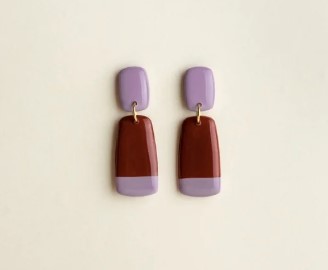 Earrings Nora Brown Lavender