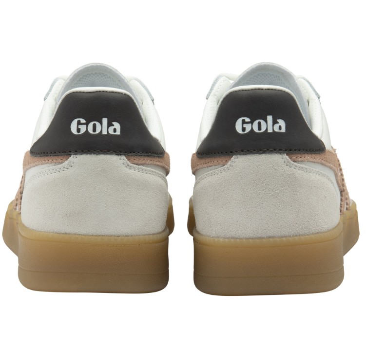 Viper Leather Trainer White Cameo Dark Brown