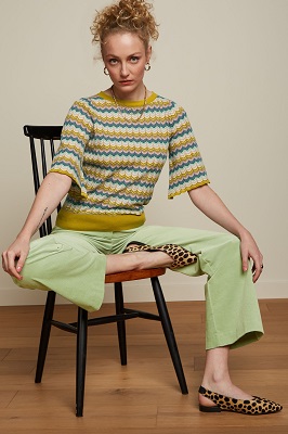 Marcie pants babyrib Basil Green