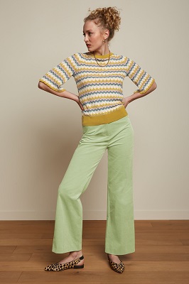 Marcie pants babyrib Basil Green