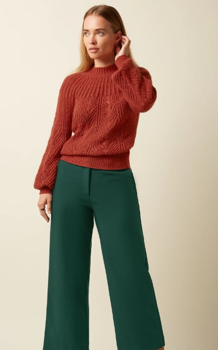 Joannie raglan Top Orcia Spicy brown