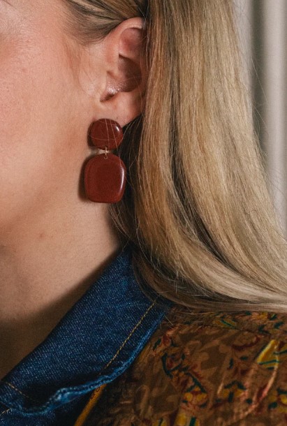 Earrings Nina Burgundy