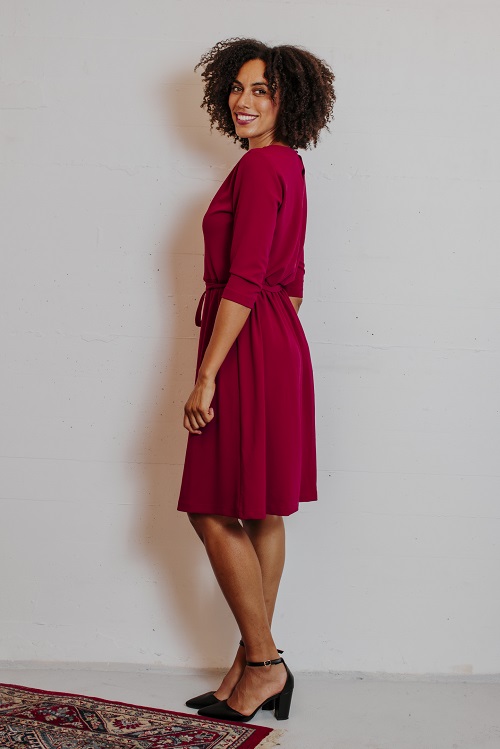 New York Dress Jersey Crepe Red