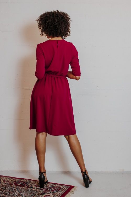 New York Dress Jersey Crepe Red