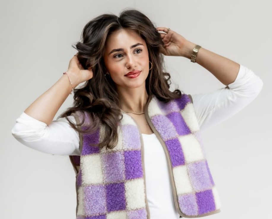 Alwero Gilet Camino Checkered Lilly