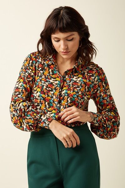 Maisie Blouse Mauve Multi Color