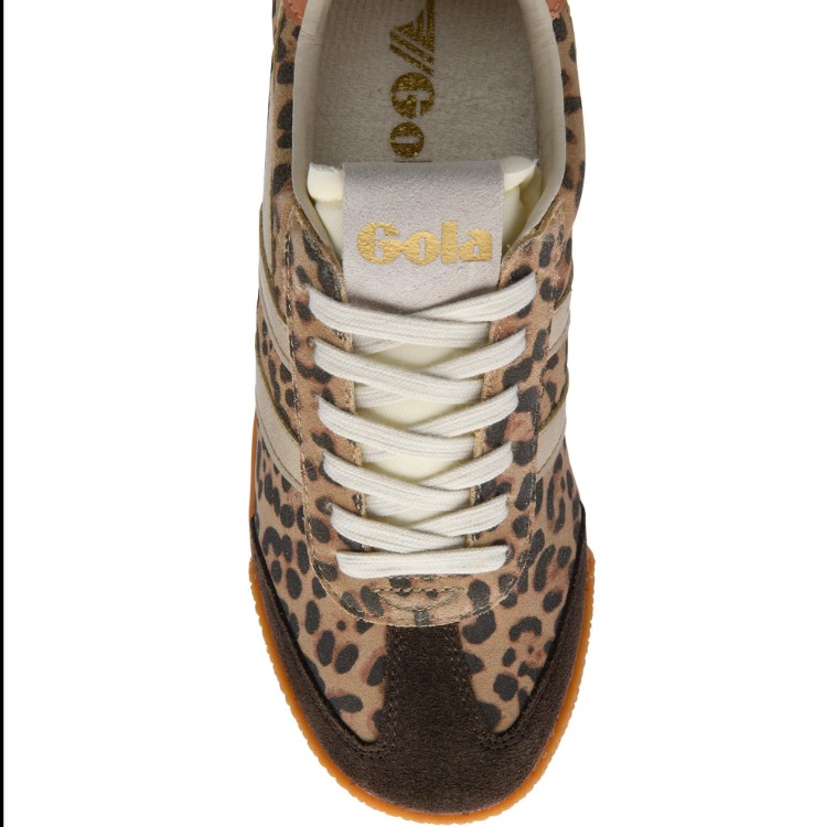 Elan Safari Trainer Leopard Mocha Gold Terracotta