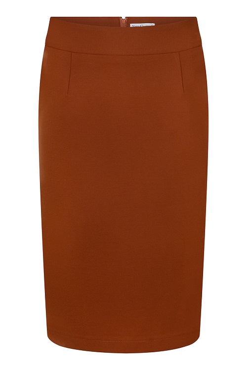Pencil Skirt Short Cognac