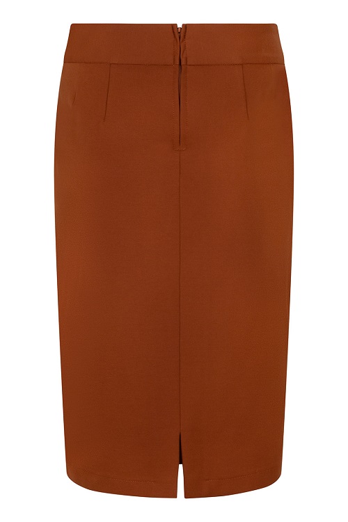 Pencil Skirt Short Cognac