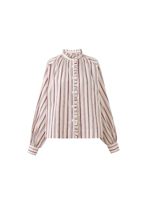 Blouse Creme/Bordeaux
