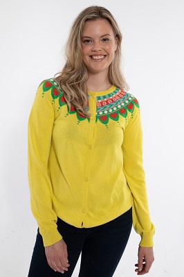 Danesweatheart Cardigan Faded yellow
