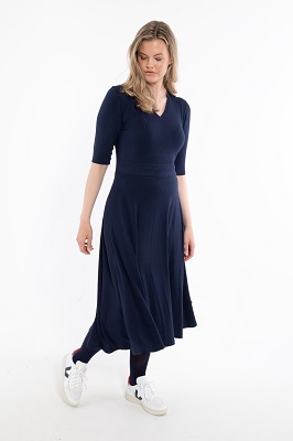 Danandersen Viscose Dress  Navy