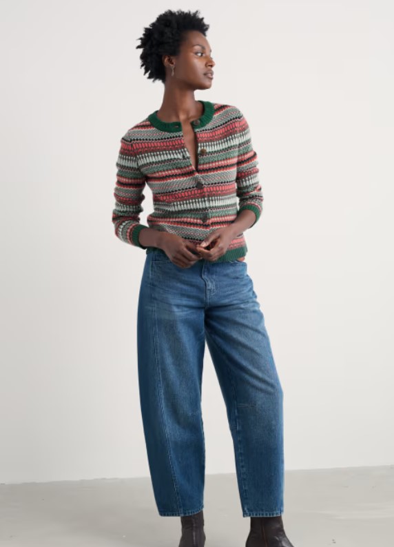 Percella Cove Cardigan Waving Needle Dark Forage Mix