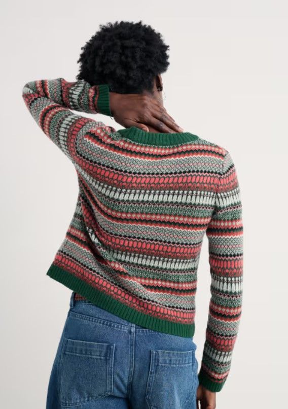 Percella Cove Cardigan Waving Needle Dark Forage Mix