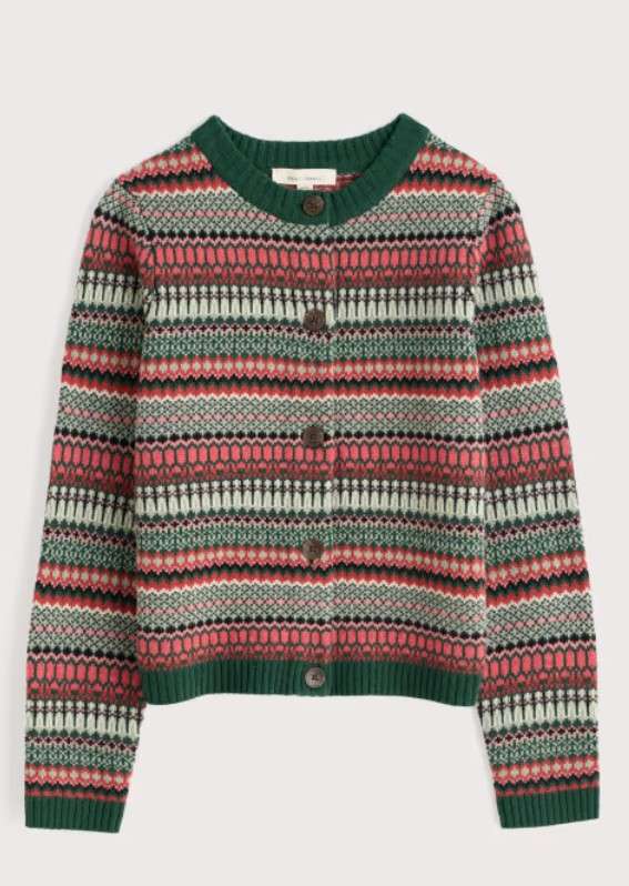 Percella Cove Cardigan Waving Needle Dark Forage Mix
