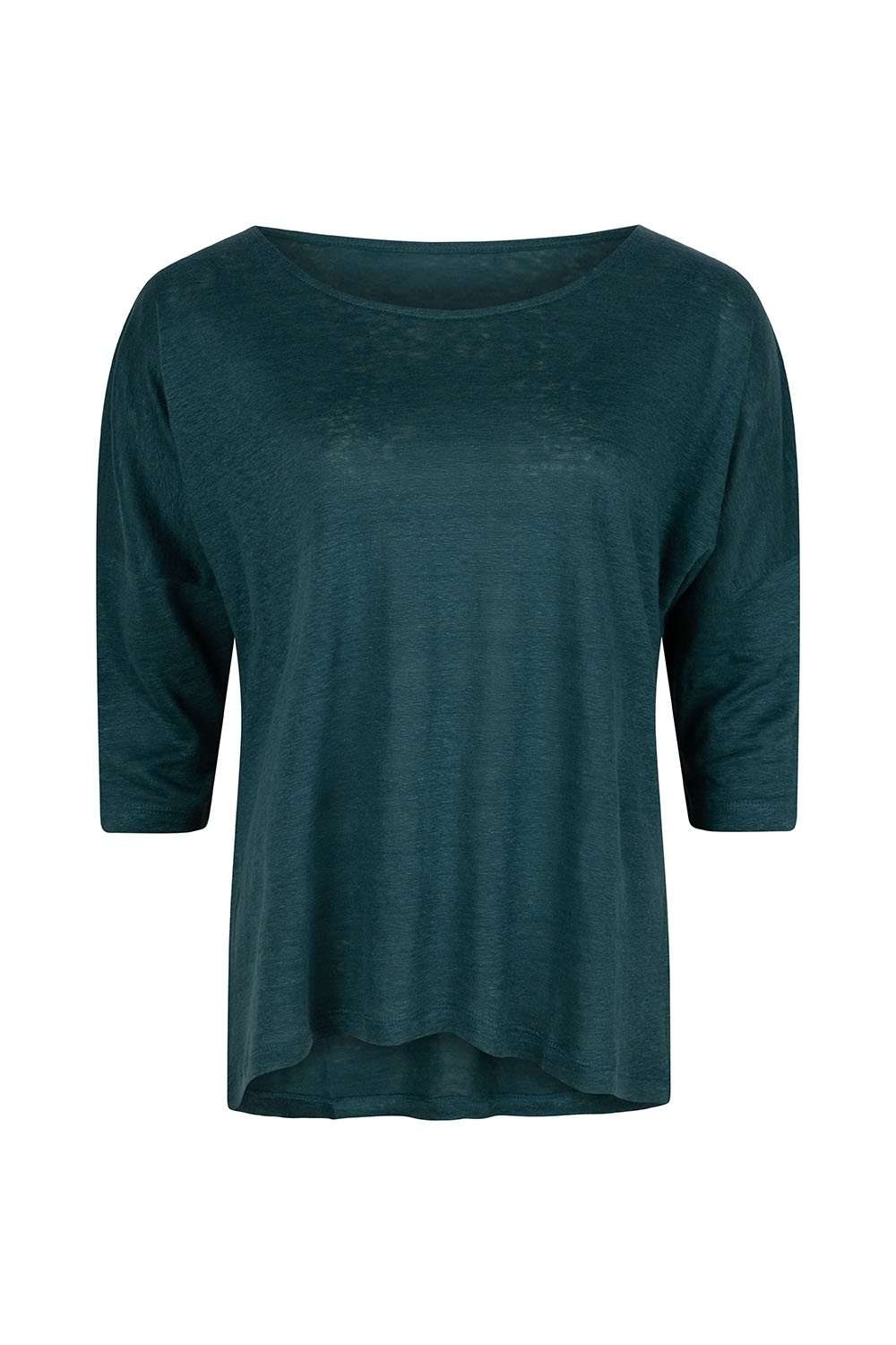 T Shirt Tammy Petrol Linnen