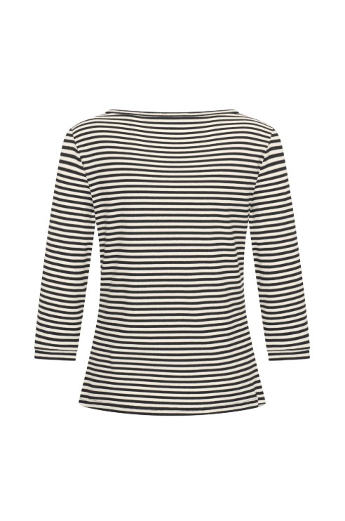 Top Boatneck Two Tone Black