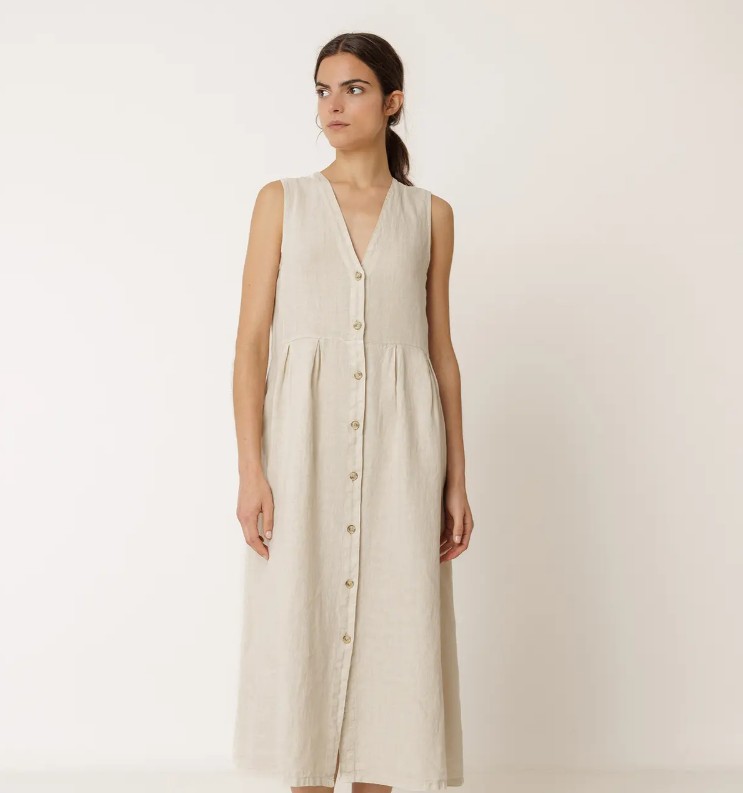 Linnen Multi Position Dress Stone