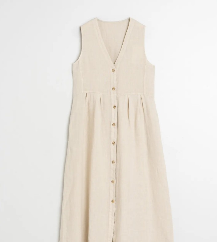 Linnen Multi Position Dress Stone