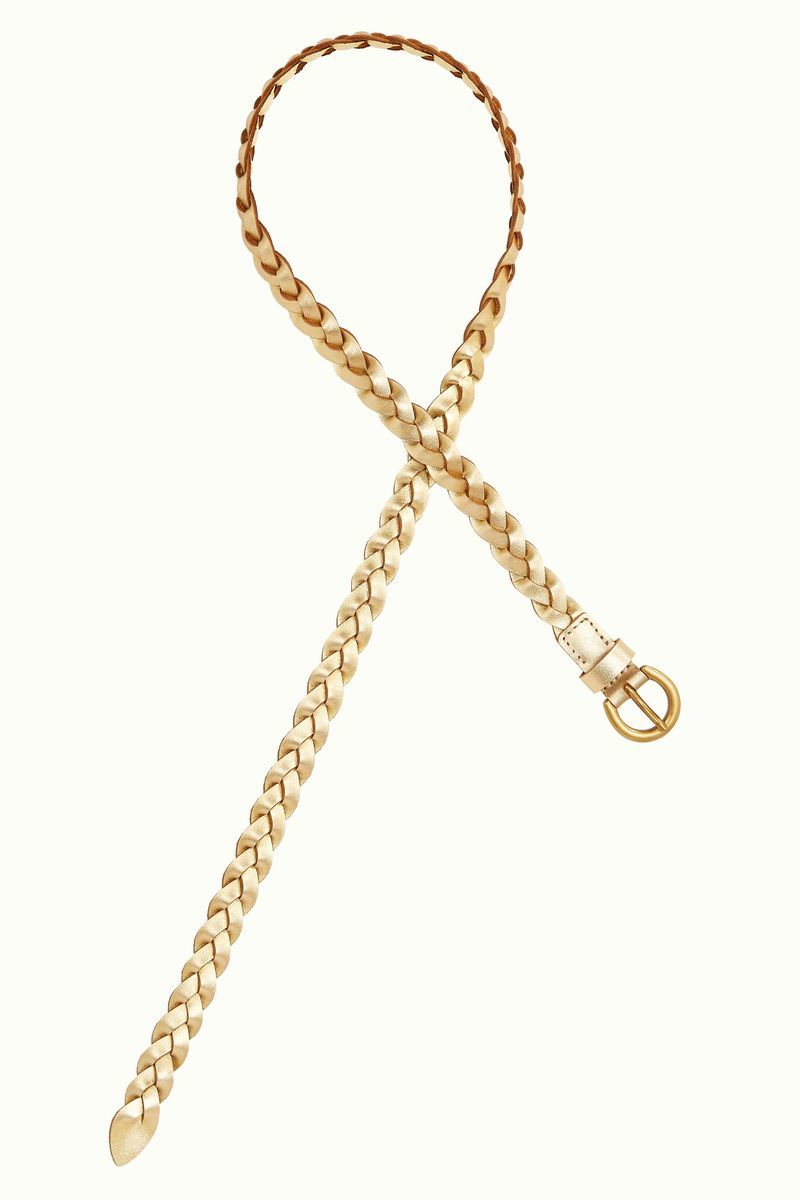 Shiny Braided belt Gold