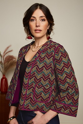 Noor Jacket Fairley Cabernet Red