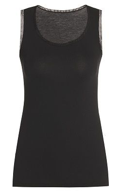 Perfect Line Cotton Tank Top Black